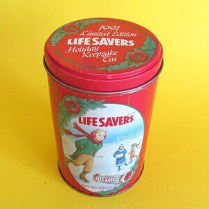 Vintage Lifesavers tin 1991 Limited Edition Christmas Holiday keepsake tin